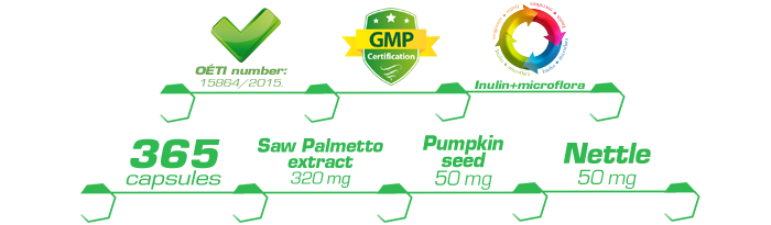 Saw Palmetto 320 mg + Pumpkin Seed + Nettle
