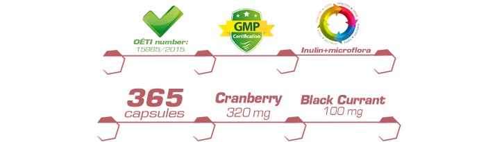 Cranberry 320 mg + Blackcurrant