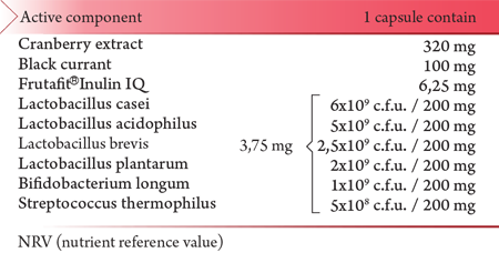 Cranberry 320 mg + Blackcurrant